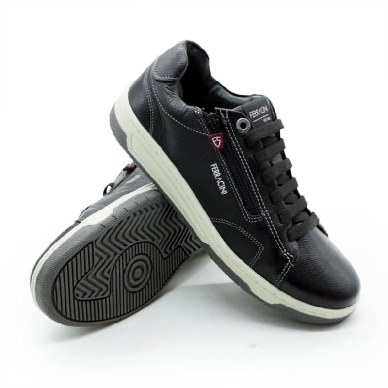 MASCULINO SAPATENIS CASUAL FERRACINI 8052 617 A DUBAY PRETO - DUBAY PRETO