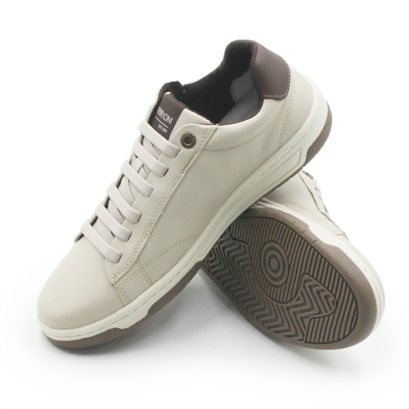 MASCULINO SAPATENIS CASUAL FERRACINI 8052 617 C DUBAY CINZA CLARO - DUBAY TABACO