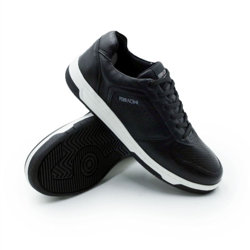 MASCULINO SAPATENIS CASUAL FERRACINI 8058 A DUBAY PRETO/ DUBAY PRETO