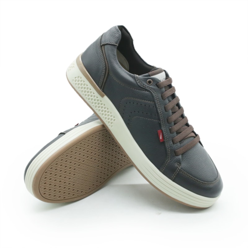 MASCULINO SAPATENIS CASUAL FERRACINI 8377 705 C DUBAY CHOCOLATE - DUBAY TABACO