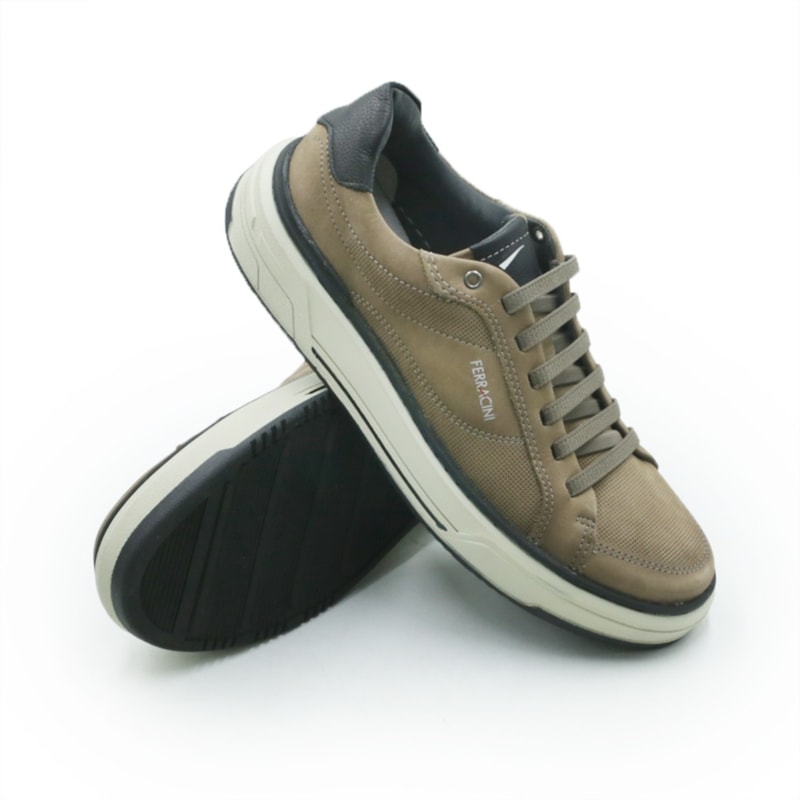 MASCULINO SAPATENIS CASUAL FERRACINI  8866 683 E NOBUCK SPORT CINZA