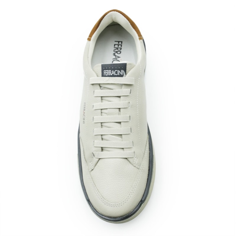 MASCULINO SAPATENIS CASUAL FERRACINI MILAN  7970 720 D EASY CINZA CLARO - MIAMI CARAMELO