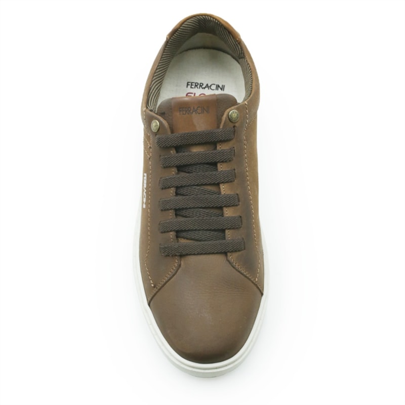 MASCULINO SAPATENIS CASUAL FERRACINI NEW BLADY  2634 B NOBUCK CHOCOLATE - NOBUCK TABACO