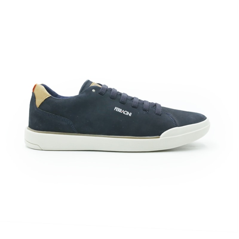 MASCULINO SAPATENIS CASUAL FERRACINI STAR  1065 617 C NOBUCK MARINHO/ROCK CAMEL