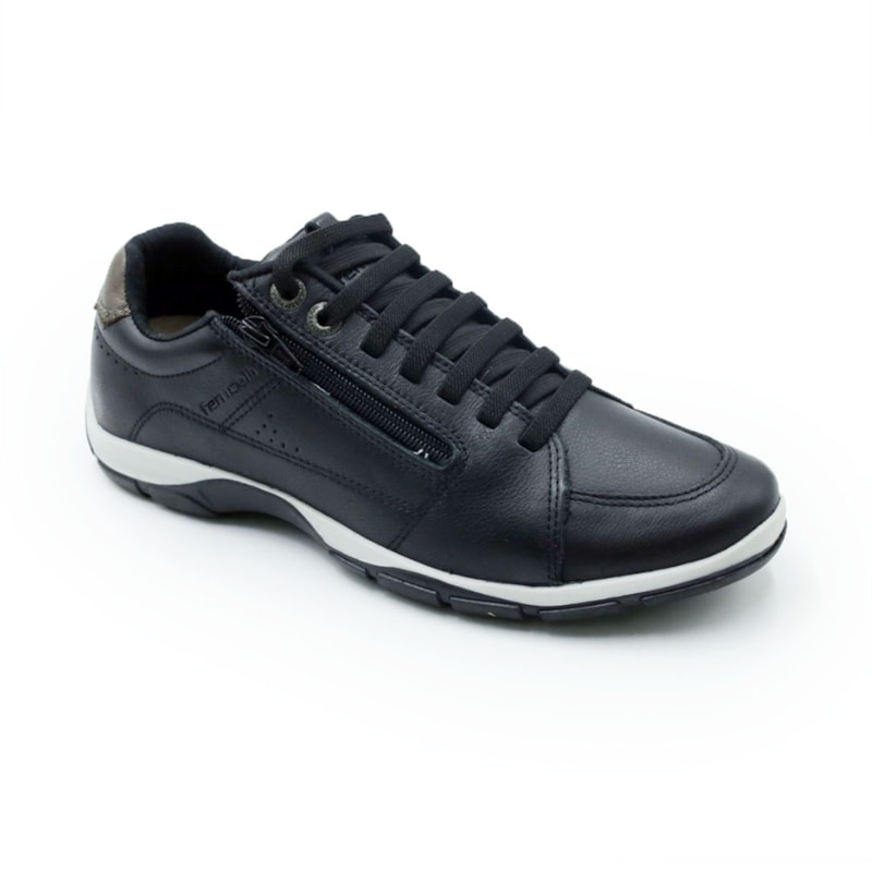 MASCULINO SAPATENIS CASUAL FERRICELLI AZERA II  ZR42585-NSC06 C06-PRETO/CHUMBO
