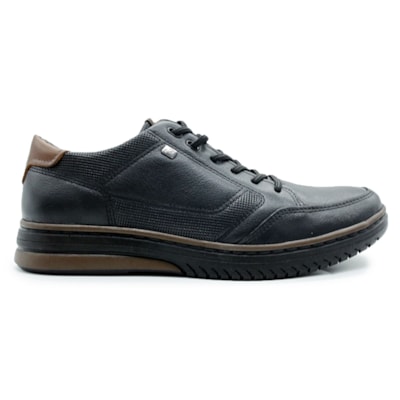 MASCULINO SAPATENIS CASUAL PEGADA 111407 03 NATURE PRETO/PULL UP CONHAQUE