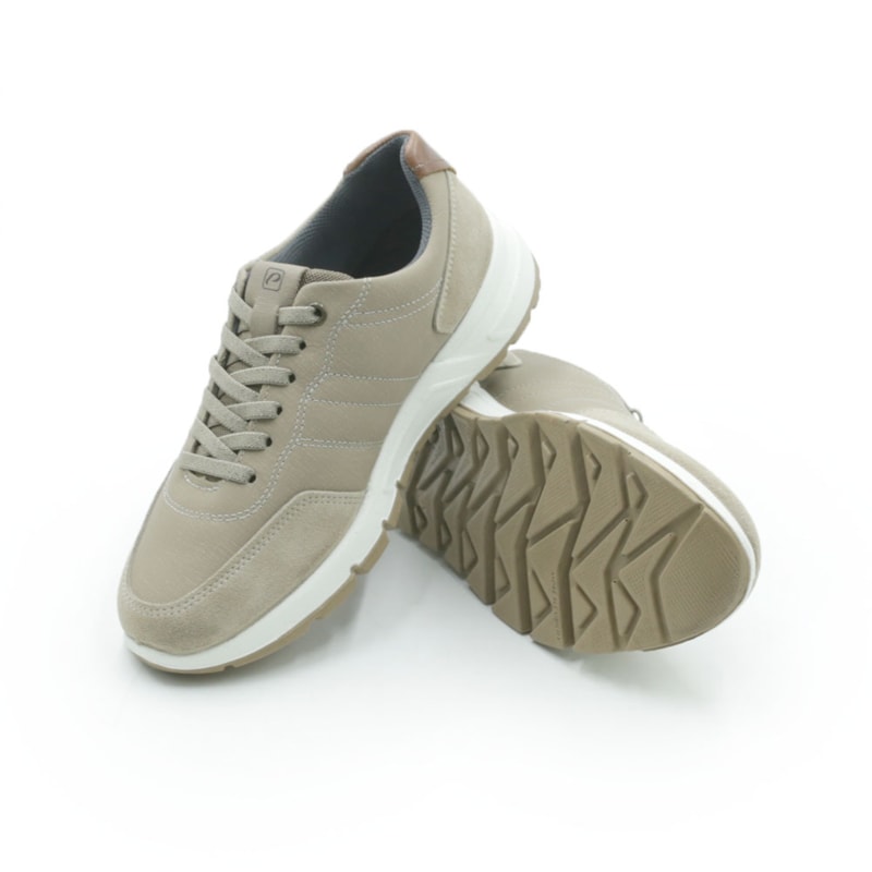 MASCULINO SAPATENIS CASUAL PEGADA  111607 05 JEANS AREIA/CAM AREIA/PULL UP CONHAQ