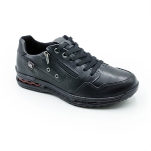 MASCULINO SAPATENIS CASUAL PEGADA  111801 03 STRETCH PRETO/WASHED BORDO