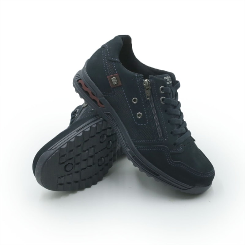 MASCULINO SAPATENIS CASUAL PEGADA  111801 06 NOBUCK MARINHO/WASHED BORDO