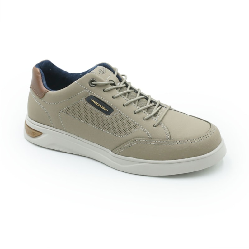 MASCULINO SAPATENIS CASUAL PEGADA  112403 07 JEANS AREIA/PULL UP CONHAQUE