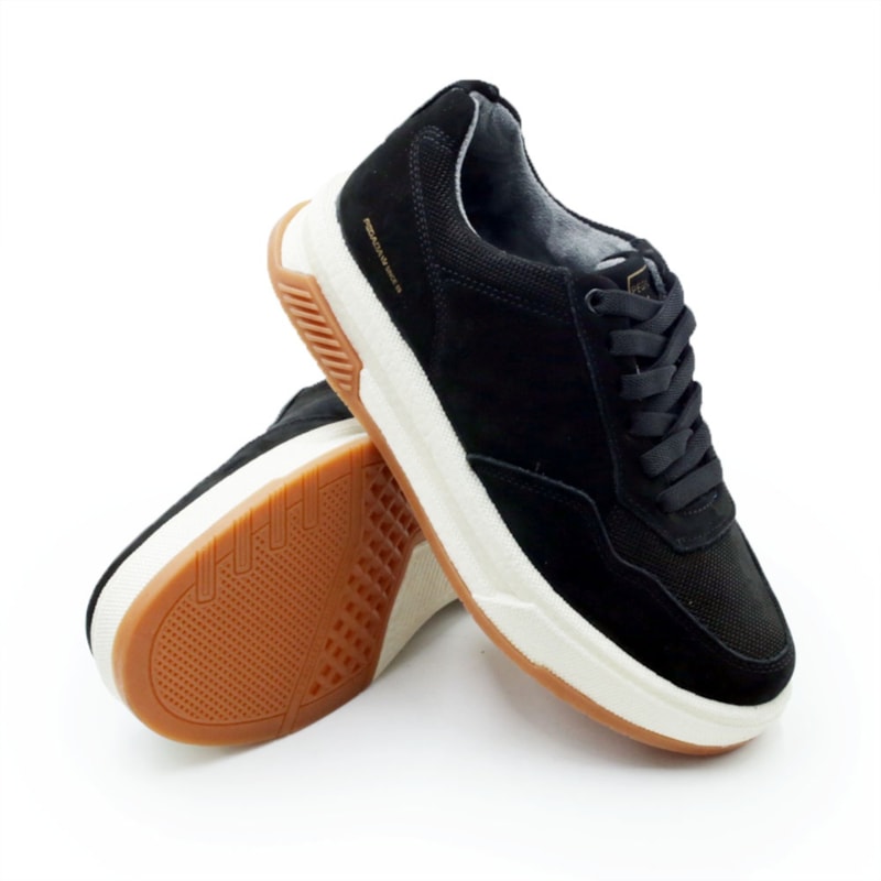 MASCULINO SAPATENIS CASUAL PEGADA  112702 10 NOBUCK PRETO