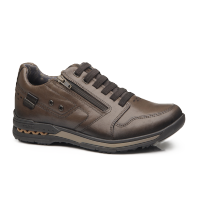 MASCULINO SAPATENIS CASUAL PEGADA 114858 01 ANILINA PINHAO/BROWN