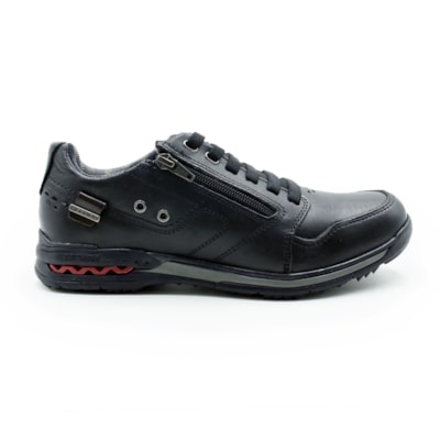 MASCULINO SAPATENIS CASUAL PEGADA 114858 02 ANILINA PRETO/WASHED BORDO