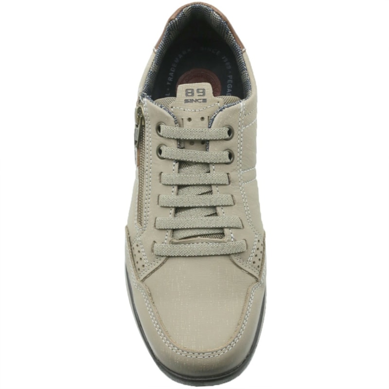 MASCULINO SAPATENIS CASUAL PEGADA  114861 04 JEANS AREIA/ PULL UP CONHAQUE