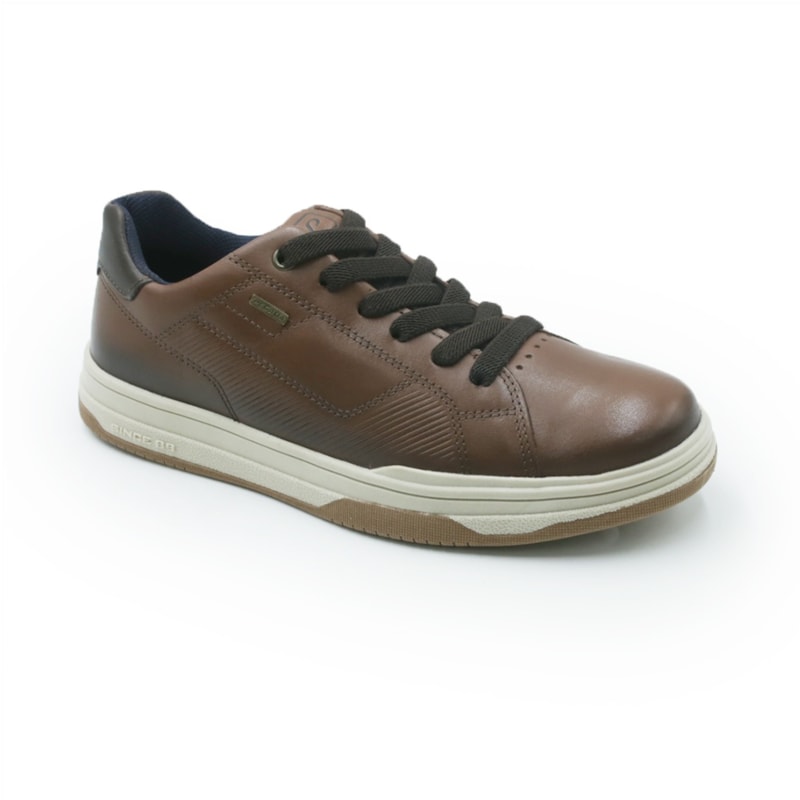 MASCULINO SAPATENIS CASUAL PEGADA  115103 03 STRETCH PINHAO/DARK BROWN