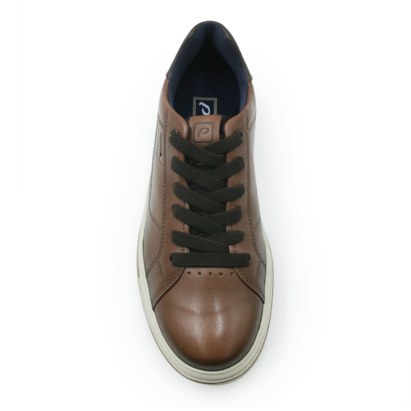 MASCULINO SAPATENIS CASUAL PEGADA  115103 03 STRETCH PINHAO/DARK BROWN