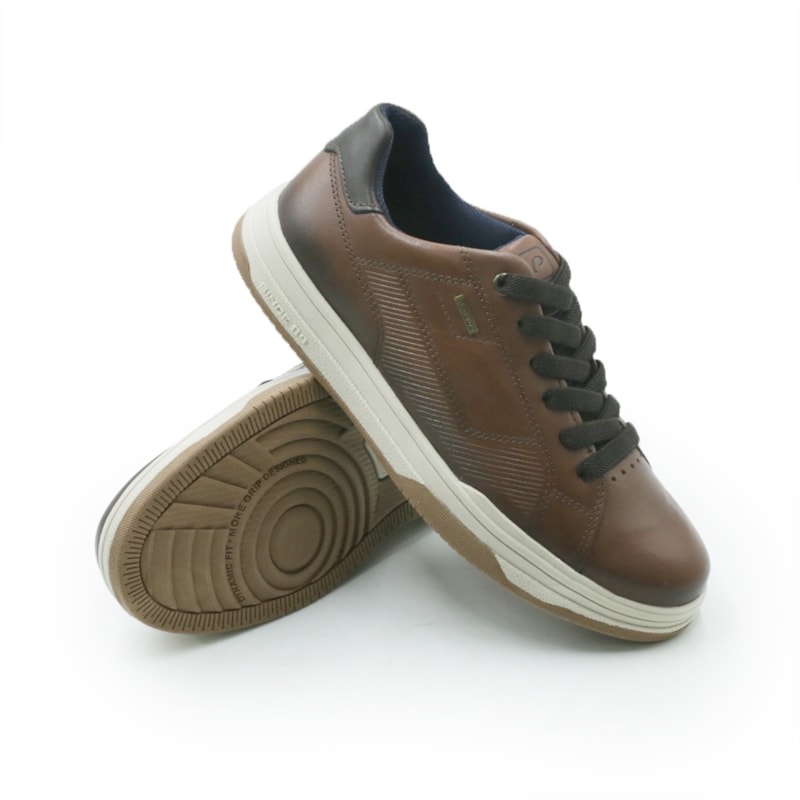 MASCULINO SAPATENIS CASUAL PEGADA  115103 03 STRETCH PINHAO/DARK BROWN
