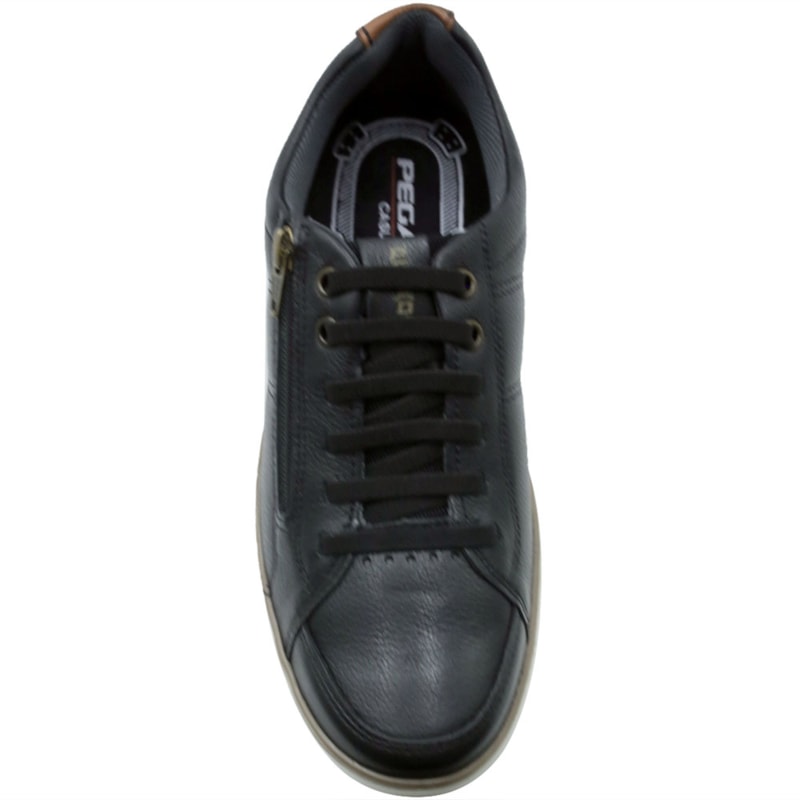 MASCULINO SAPATENIS CASUAL PEGADA  119313 06 NATURE PRETO/PULL UP CONHAQUE