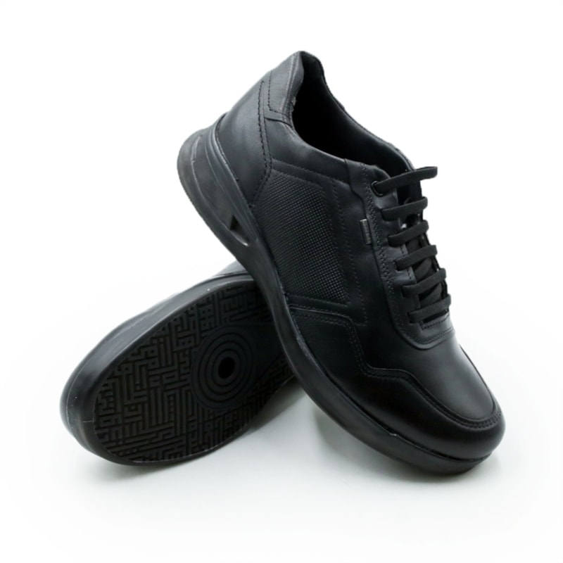 MASCULINO SAPATENIS CASUAL PEGADA 126801 01 MESTICO PRETO