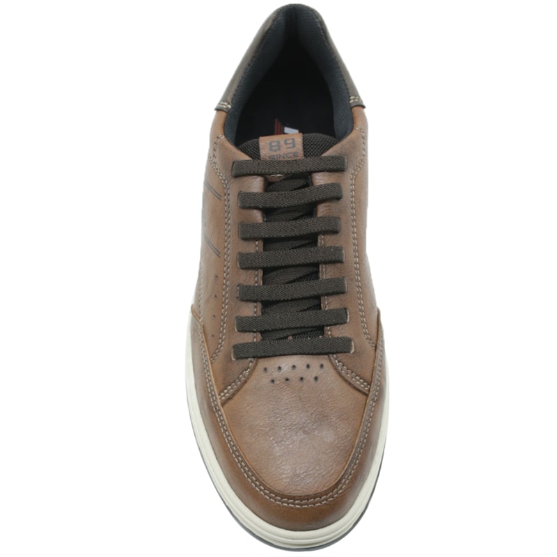MASCULINO SAPATENIS CASUAL PEGADA 172002 07 MICROFIBRA ATAN PINHAO/CAFE