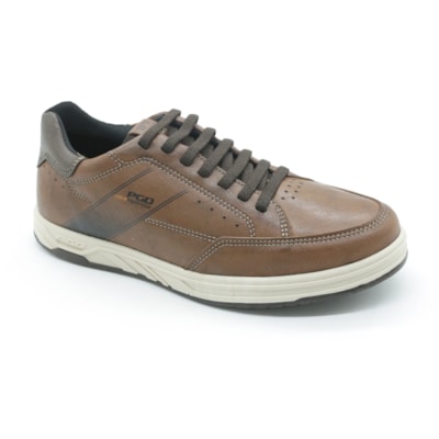 MASCULINO SAPATENIS CASUAL PEGADA 172002 07 MICROFIBRA ATAN PINHAO/CAFE