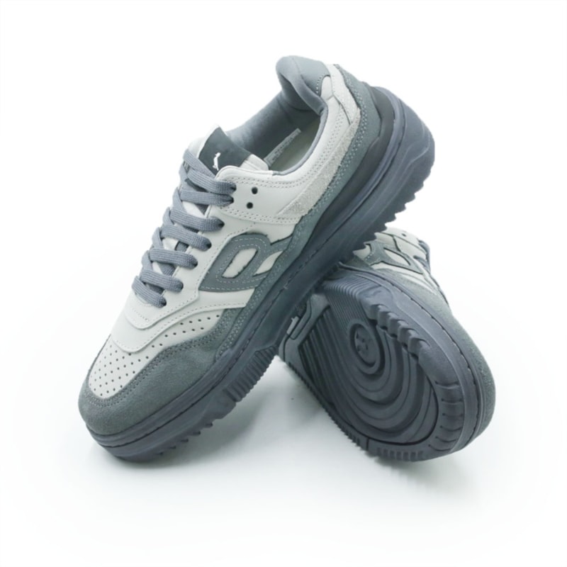 MASCULINO SAPATENIS CASUAL RESERVA R-BROOX  R755140002 0040 CHUMBO/CINZA