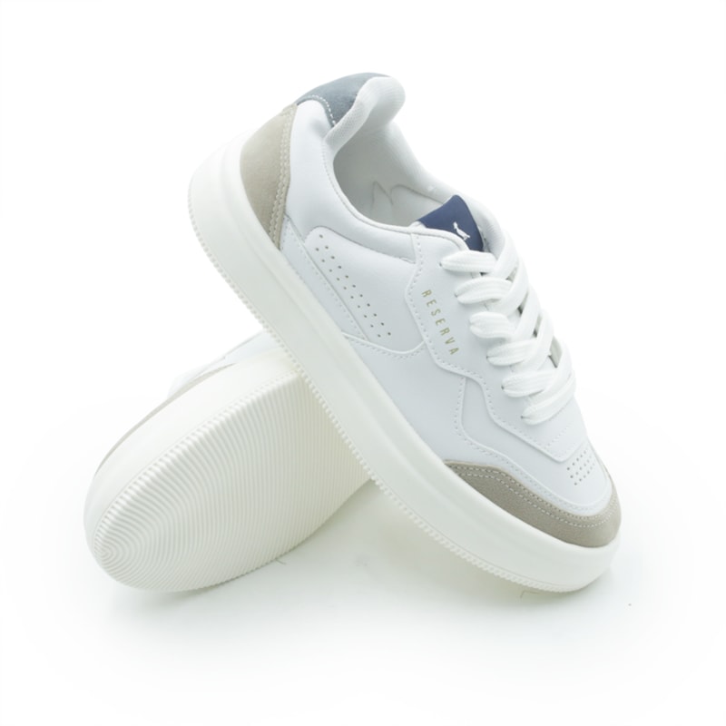 MASCULINO SAPATENIS CASUAL RESERVA R752410002 0002 AVEIA/BRANCO