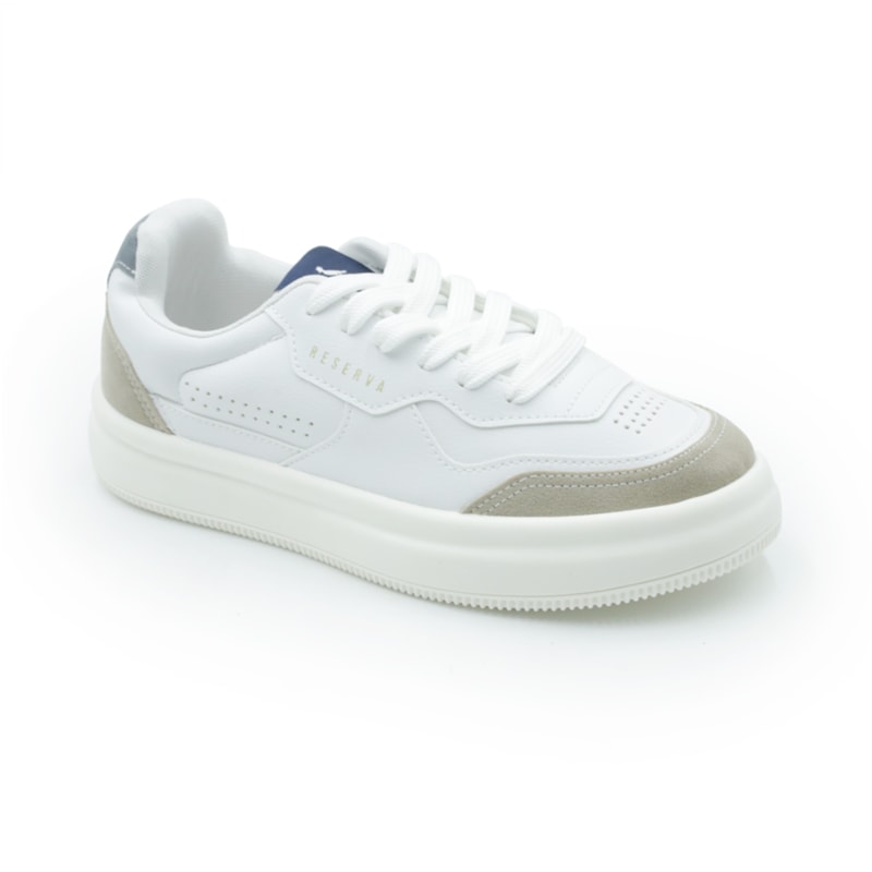 MASCULINO SAPATENIS CASUAL RESERVA R752410002 0002 AVEIA/BRANCO