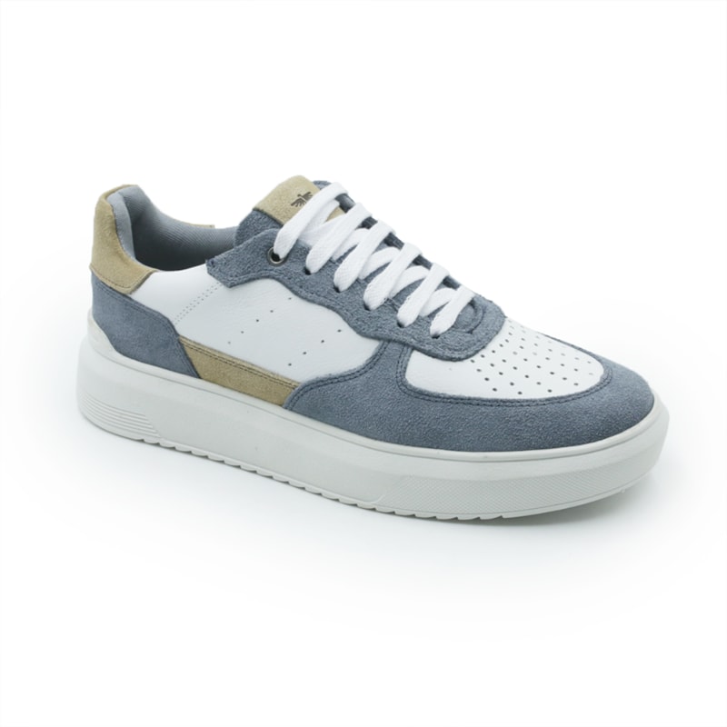 MASCULINO SAPATENIS CASUAL SPARVIERO 17530 BRANCO / JEANS / BEGE