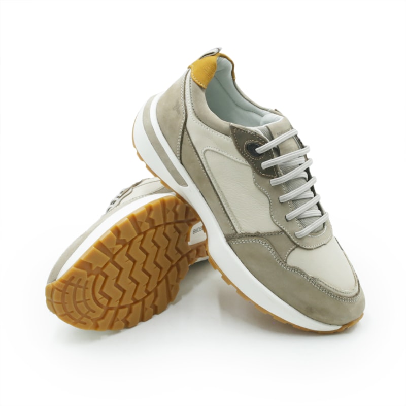 MASCULINO SAPATENIS CASUAL SPARVIERO X565202 SP CHAMOA CINZA PALHA CHIM99A