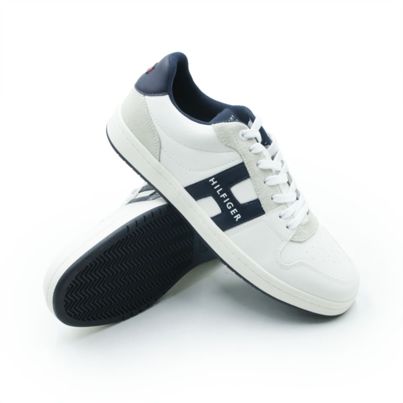 MASCULINO SAPATENIS CASUAL TOMMY HILFIGER  THFM0FM01140 YBR WHITE