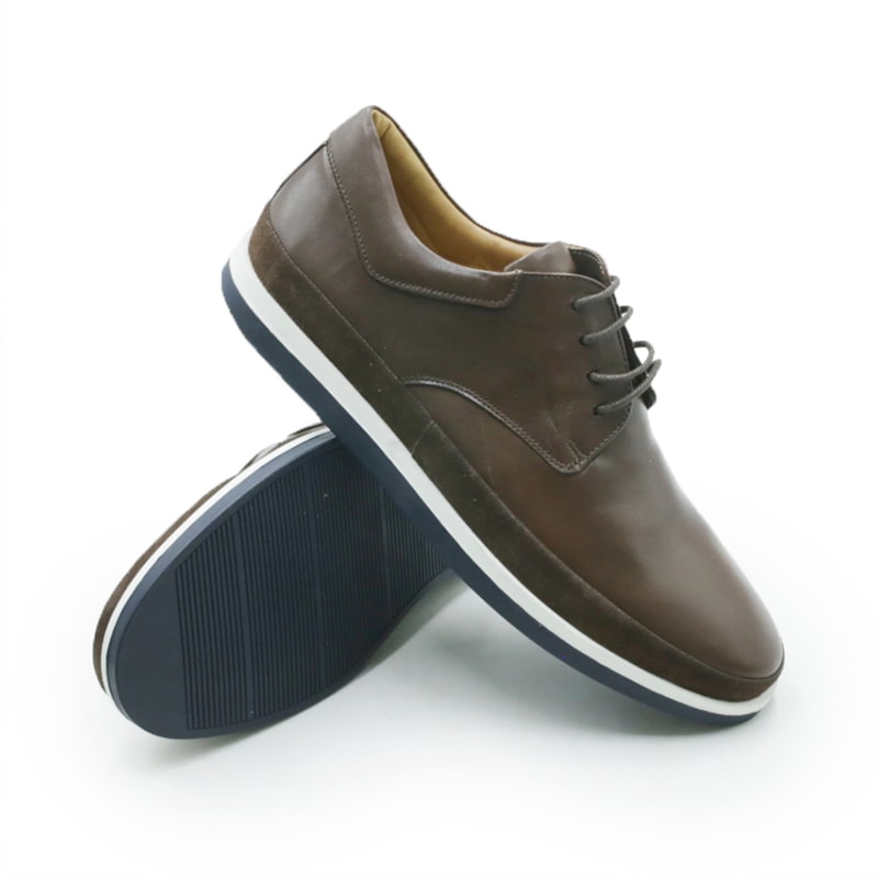 MASCULINO SAPATENIS CASUAL VICCINI  PADUA 32 CELTA MOURO/CABRA GANACHE