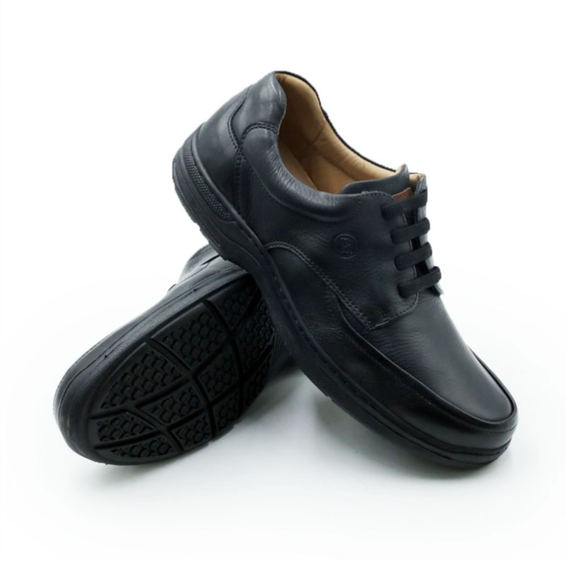 MASCULINO SAPATO CASUAL ANATOMIC GEL  1009 FLOATER OIL PRETO