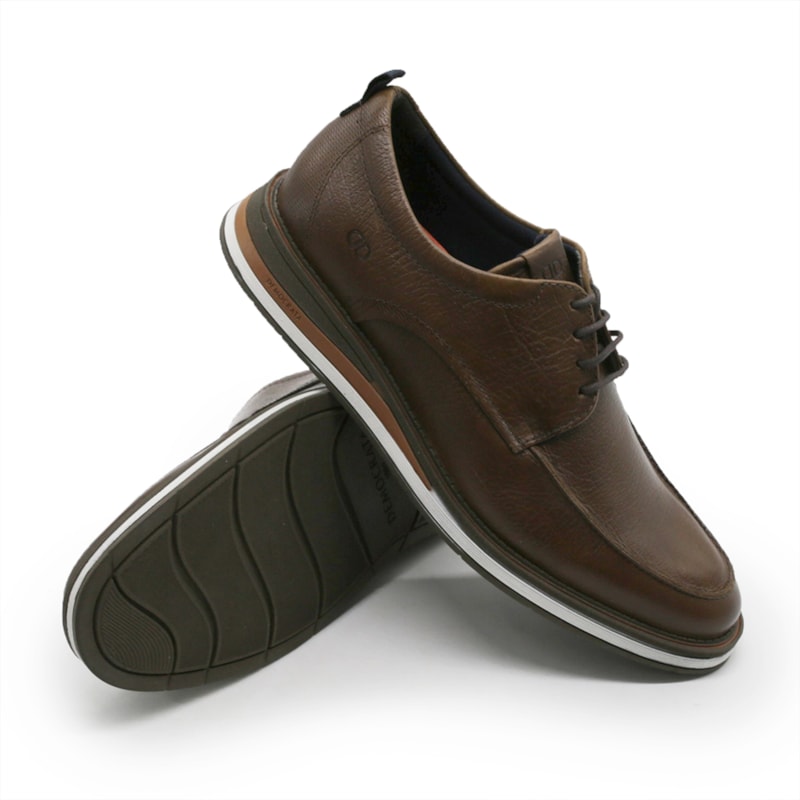 MASCULINO SAPATO CASUAL DEMOCRATA 272102 002 CONHAQUE