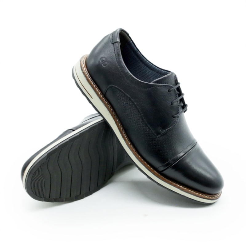 MASCULINO SAPATO CASUAL DEMOCRATA  273202 001 PRETO