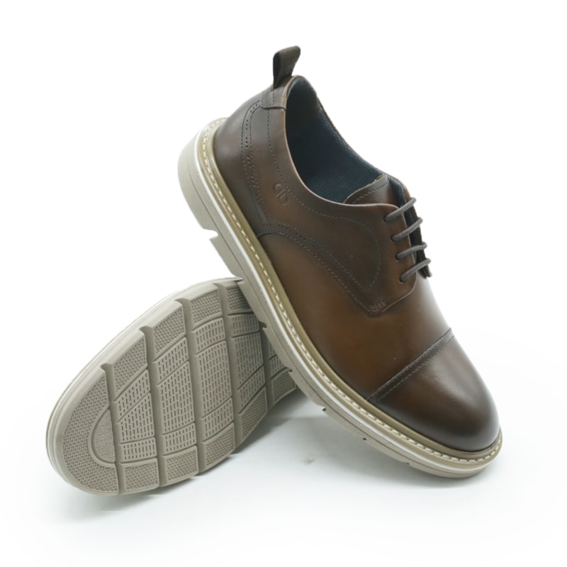 MASCULINO SAPATO CASUAL DEMOCRATA  604101 005 TAN