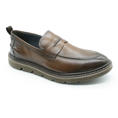 MASCULINO SAPATO CASUAL DEMOCRATA  604103 005 TAN