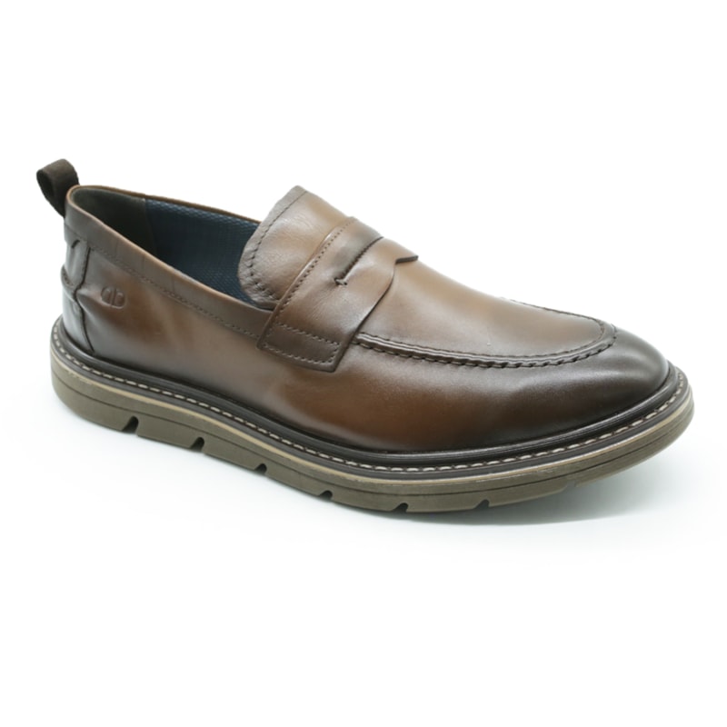 MASCULINO SAPATO CASUAL DEMOCRATA  604103 005 TAN