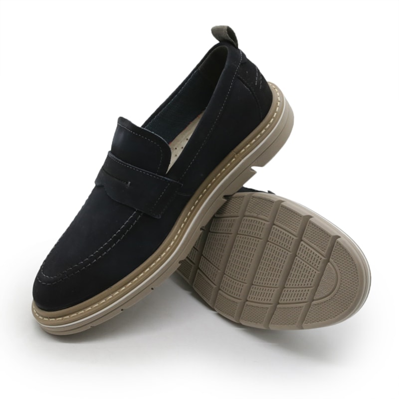 MASCULINO SAPATO CASUAL DEMOCRATA 604103 006 NAVY