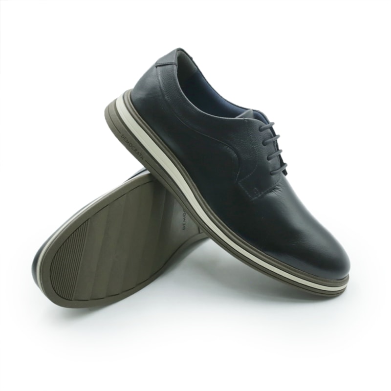 MASCULINO SAPATO CASUAL DEMOCRATA DUNE 298201 001 PRETO