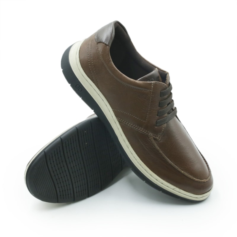 MASCULINO SAPATO CASUAL DEMOCRATA LEAVE 245202 002 CONHAQUE