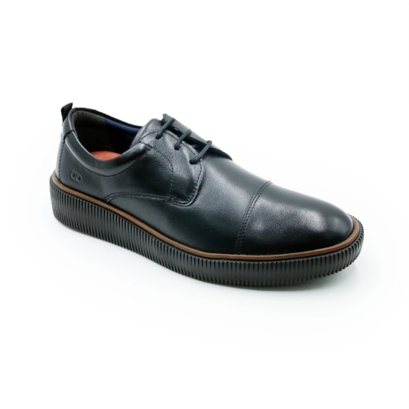 MASCULINO SAPATO CASUAL DEMOCRATA MARINO  604401 001 PRETO