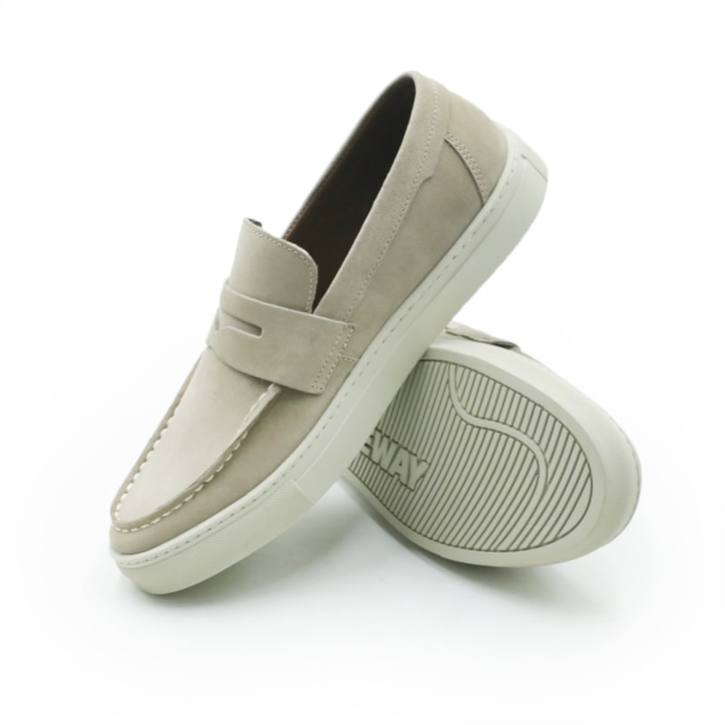 MASCULINO SAPATO CASUAL FREE WAY  BOX10 1097 NOBUCK TAUPE