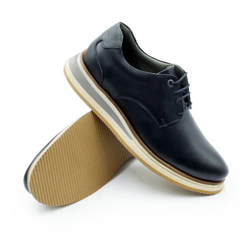 MASCULINO SAPATO CASUAL JOVACELI 16100FB ABS PRETO CB CHUMBO