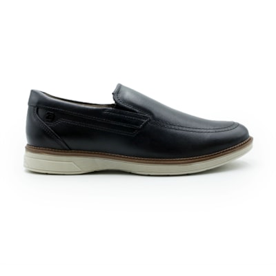 MASCULINO SAPATO CASUAL PEGADA 126703 01 ANILINA PRETO