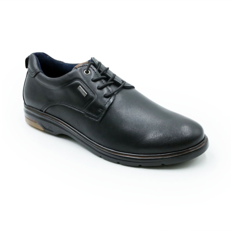 MASCULINO SAPATO CASUAL PEGADA  127304 02 STRETCH PRETO/PULL UP CONHAQUE