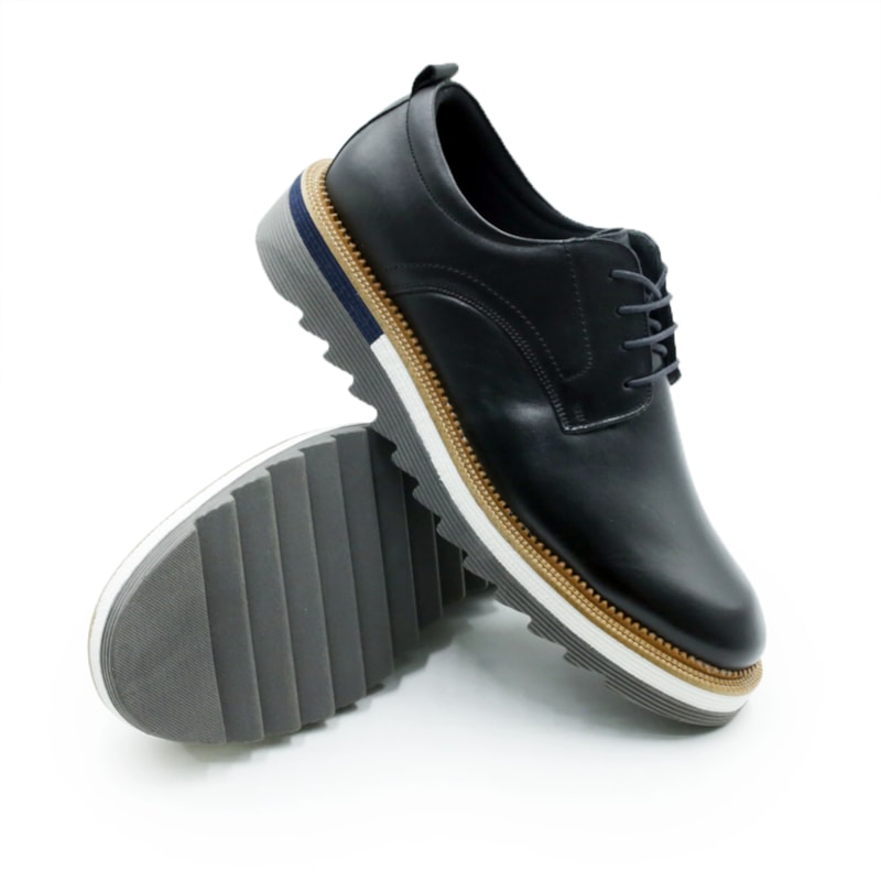 MASCULINO SAPATO CASUAL SPARVIERO  14600 PRETO SHARK