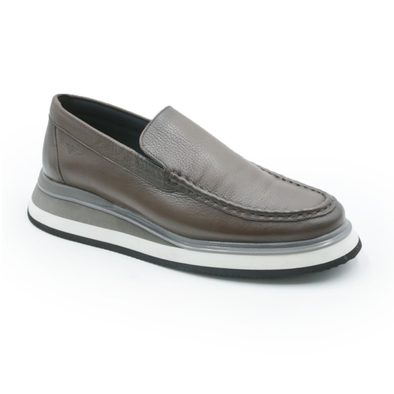 MASCULINO SAPATO CASUAL SPARVIERO  18503 FLOATER PINHÃO ROMA BRANCO / CINZA