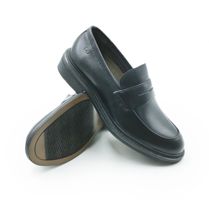 MASCULINO SAPATO SOCIAL SEM CADARCO DEMOCRATA DOHA  597102 001 PRETO