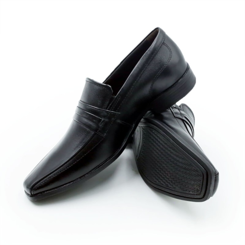 MASCULINO SAPATO SOCIAL SEM CADARCO DEMOCRATA UNIQUE  646102 001 PRETO